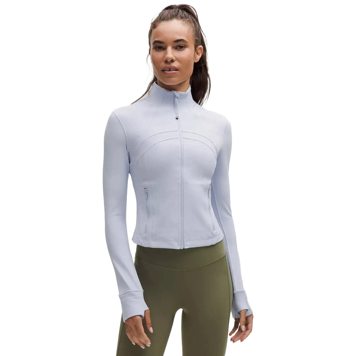 Lululemon Women's Define Cropped Jacket Nulu in Serene Blue