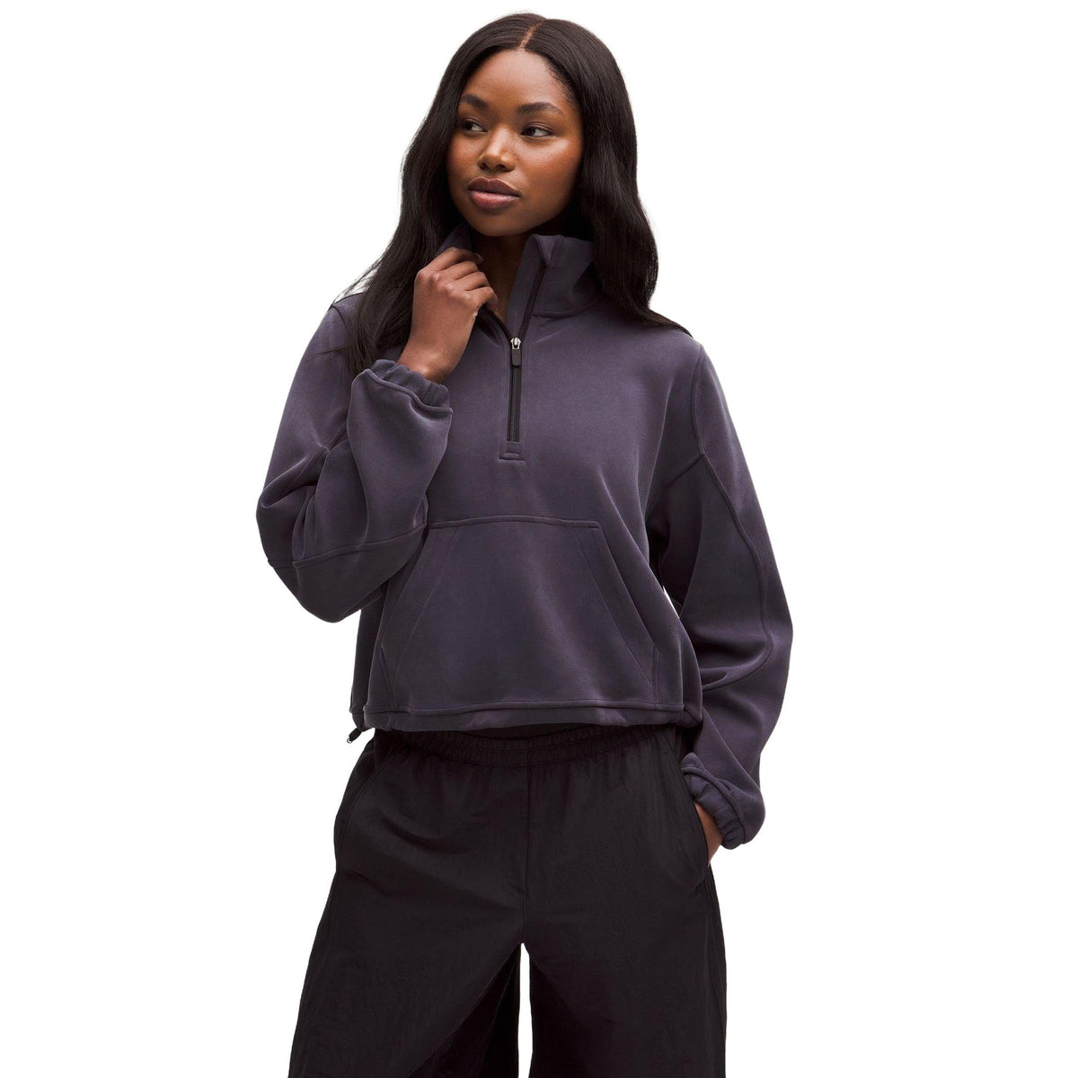 Lululemon Women's Brushed Softstreme Half Zip in Nightmoth