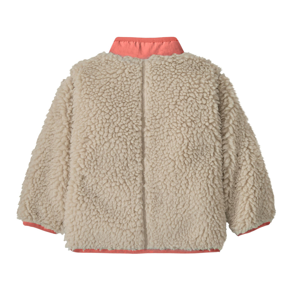 Patagonia Baby Retro-X® Fleece Jacket in Natural w/ Sparkle Pink