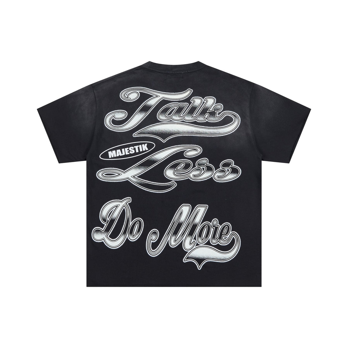 MAJESTIK City View Rhinestone Football Graphic T-Shirt — back