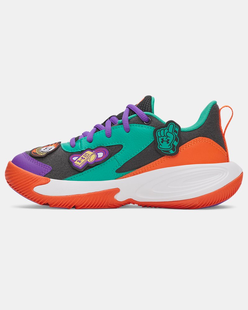 UA Lockdown 8 Patches Pre-School Basketball Shoes | Under Armour