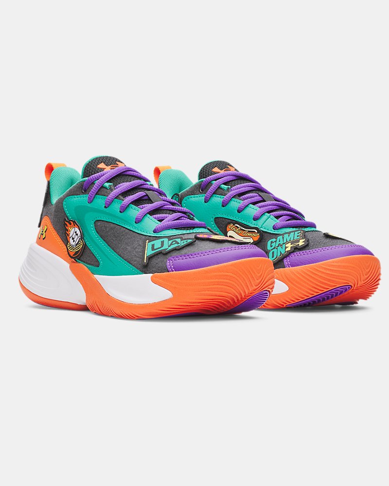 UA Lockdown 8 Patches Grade School Basketball Shoes | Under Armour
