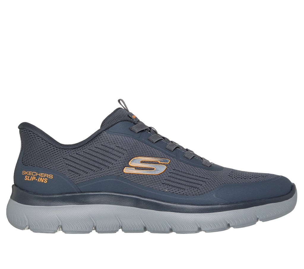 Skechers Slip-ins: Summits - Leyter, CHARCOAL / ORANGE