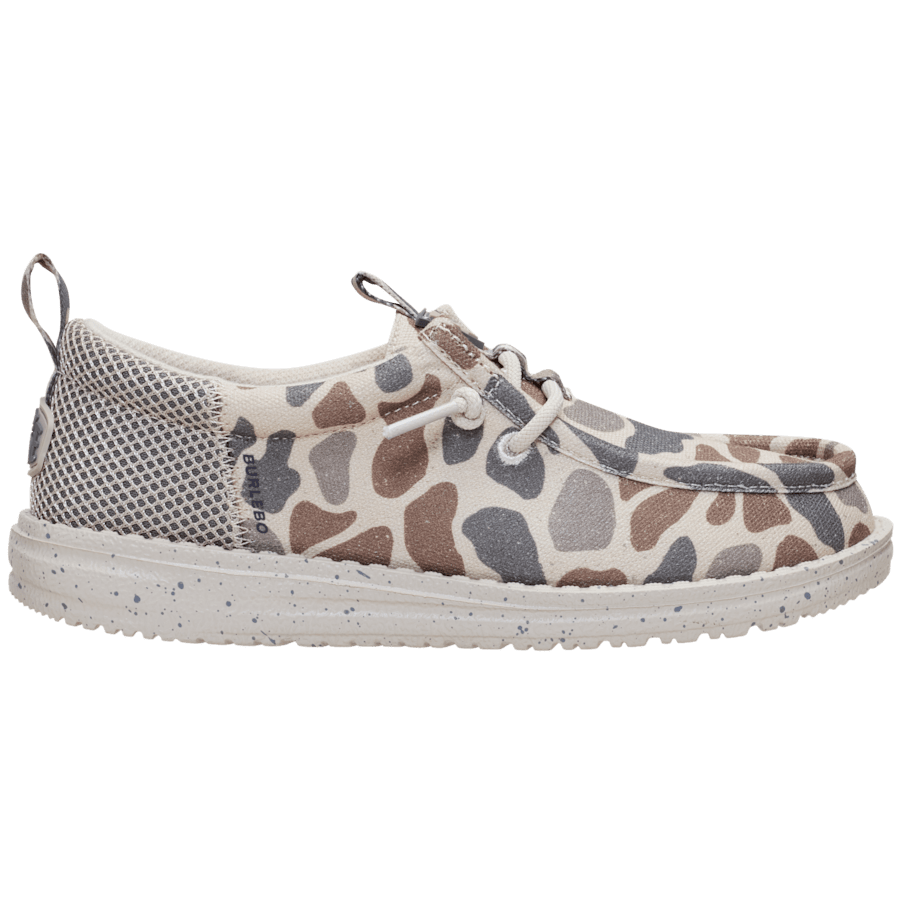 HEYDUDE X BURLEBO Wally Funk Youth Deer Camo