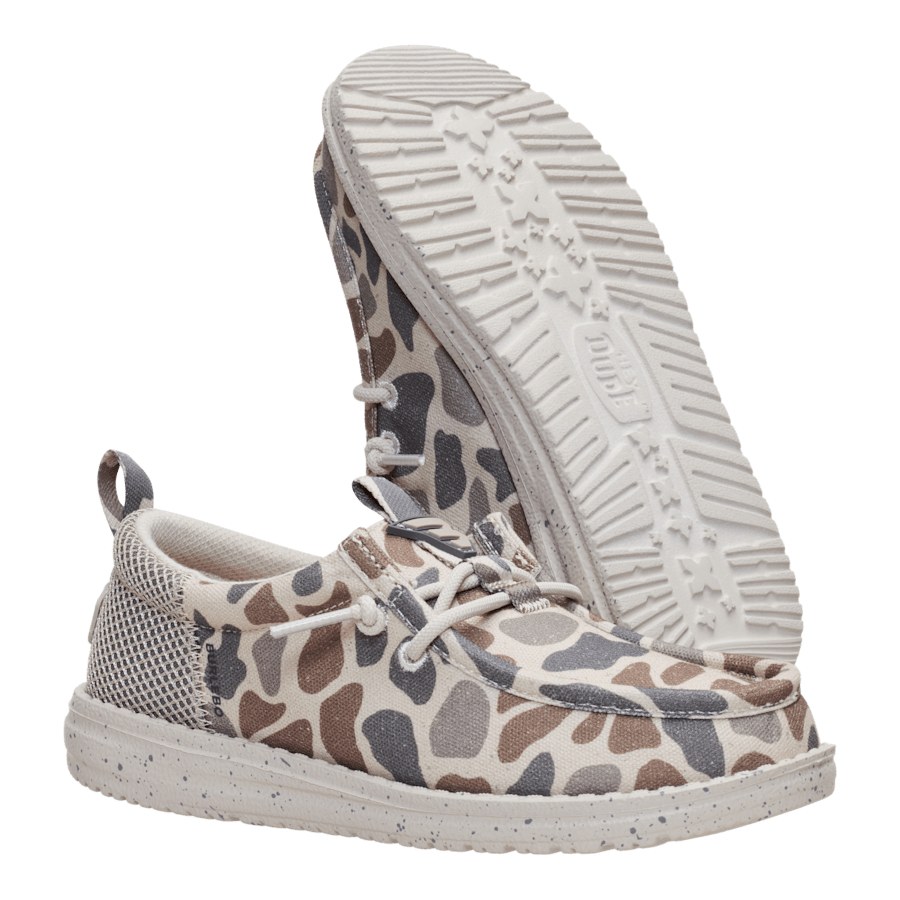 HEYDUDE X BURLEBO Wally Funk Youth Deer Camo